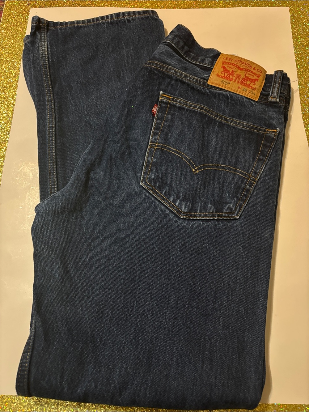 Levi's Men's Deep Blue Straight-Leg Jeans